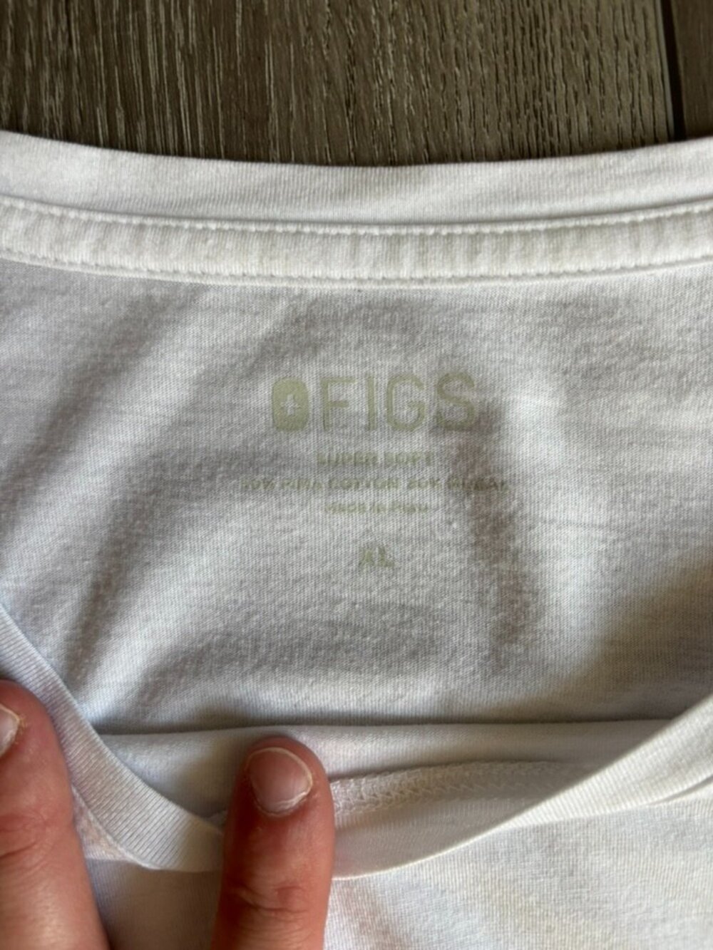 XL White FIGS Long Sleeve